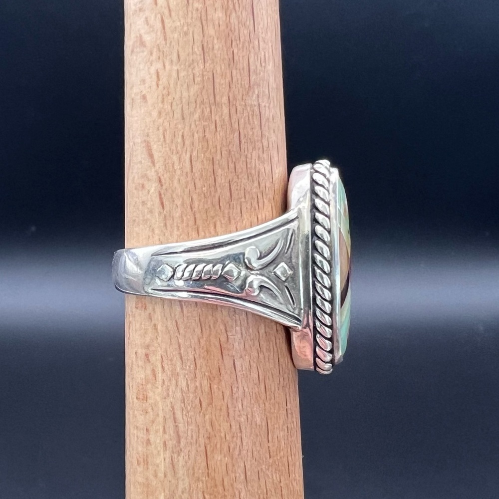 Carolyn Pollack Multistone Inlay Ring - Picture 2 of 6